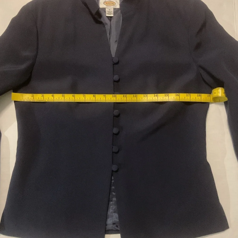 Talbots Pure Silk Dark Blue Silk‎ Blazer - Picture 4 of 11